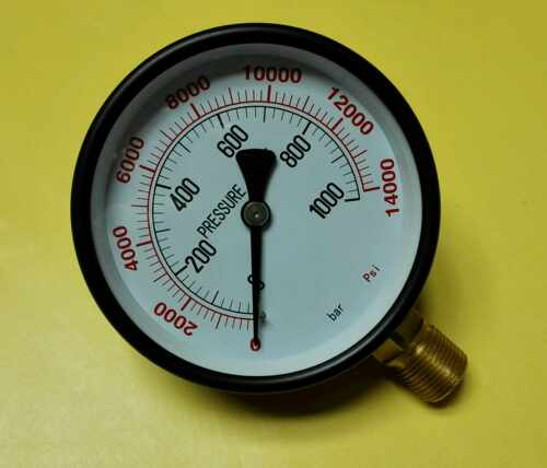 超高压压力测量表y-100 0-1000bar/0-14000psi m20x1.5表盘100mm