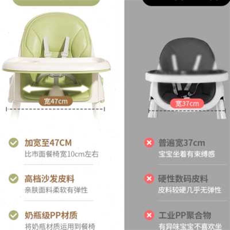 新款宝宝吃饭餐椅可折叠婴儿学坐餐桌椅多功能家用便携式儿童饭桌