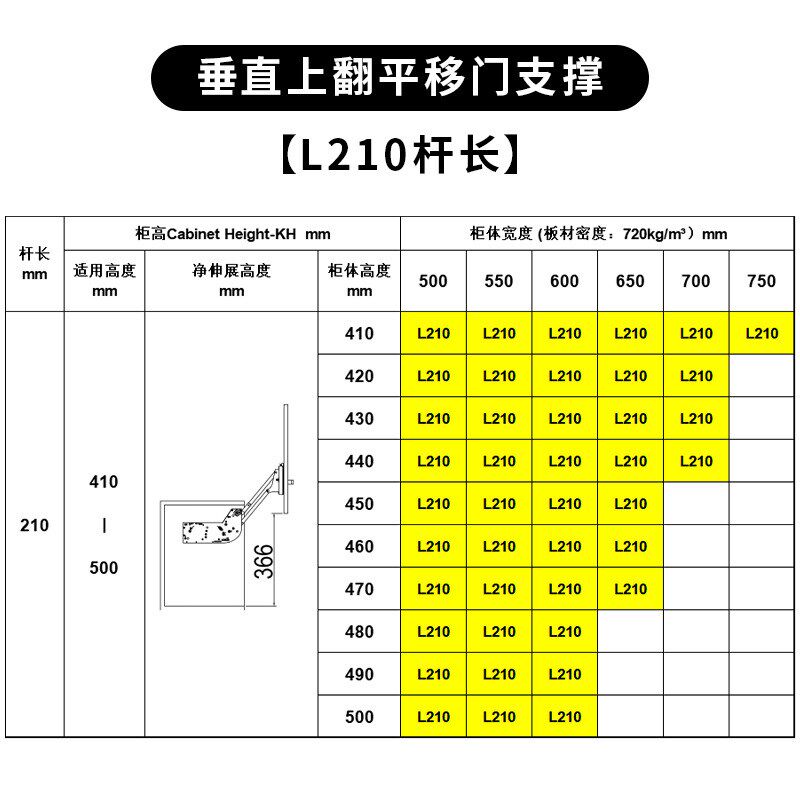橱柜上翻门支撑器上翻平移橱柜门垂直缓冲升降支撑杆任意停气撑杆