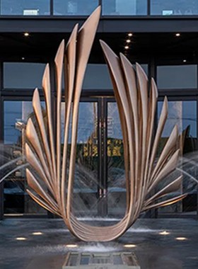 大型不锈钢园林景观现货户外广场校园雕塑白钢抽象镜面金属大摆件