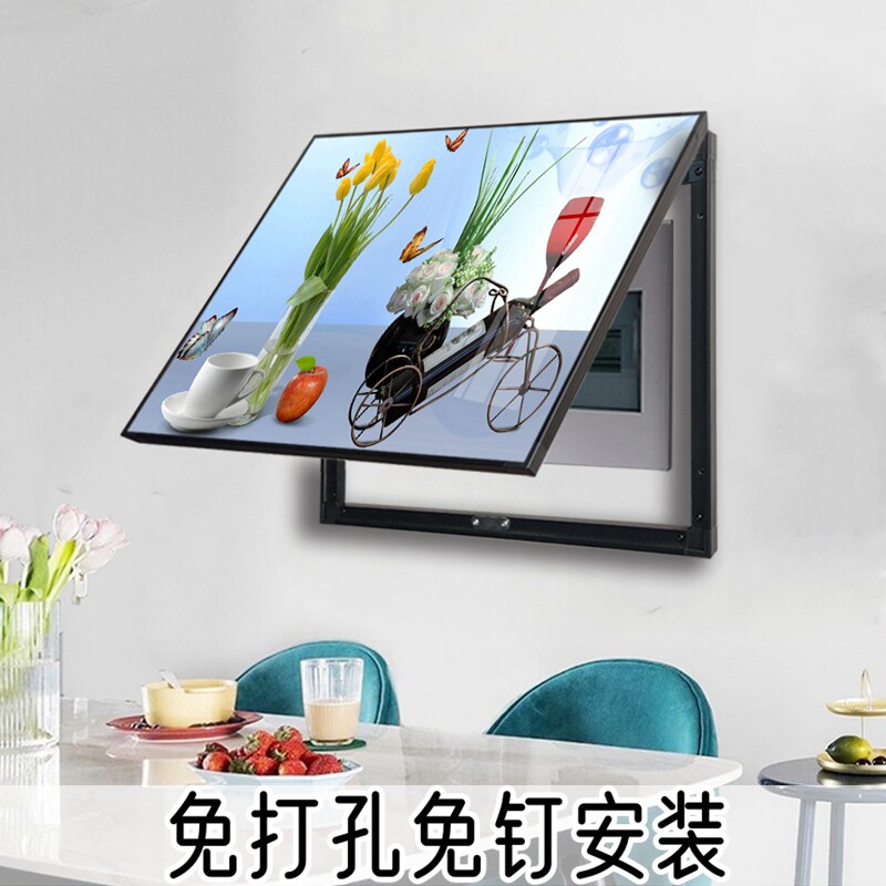 免打孔免钉安装电表箱q装饰画遮挡电闸弱电配电箱挂画现在简约