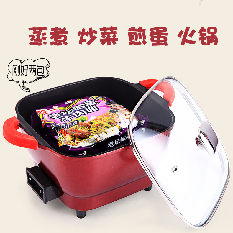 宿舍小锅子学生多功能用r一体泡面蒸煮面火锅寝室迷你电炒锅小电