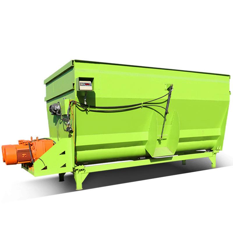 畜牧养殖场2方单轴皮带连tmr全日粮混合粉碎搅拌机干料两用掺草机