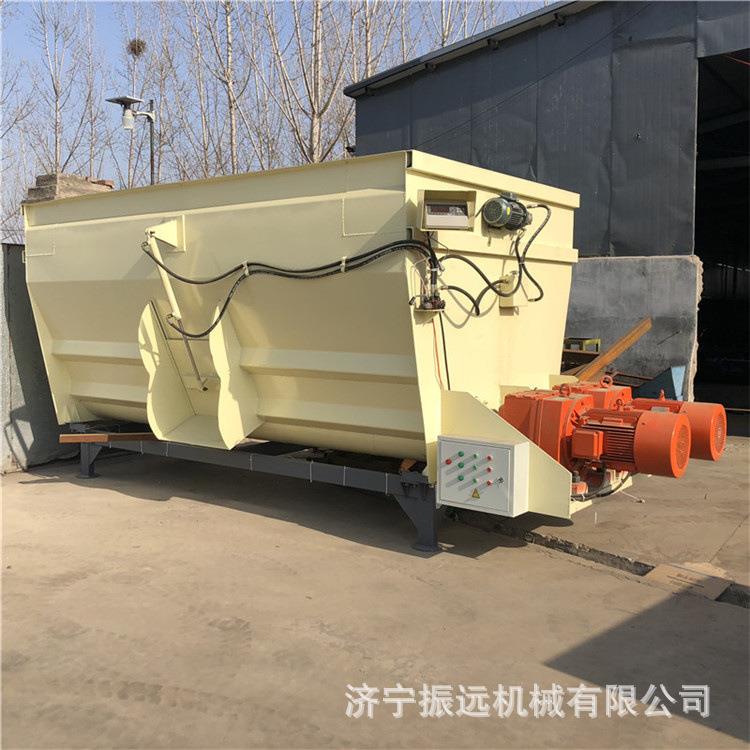 养殖设备饲料粉碎搅拌机全混合日粮秸秆制备机12方双轴牧场拌料机