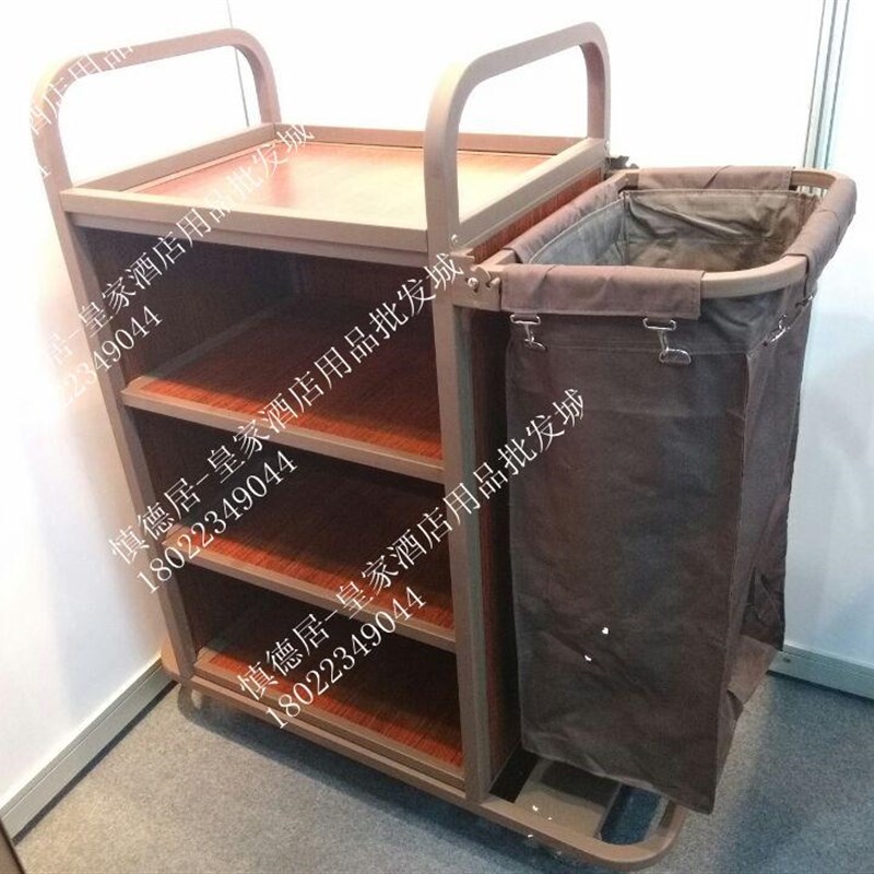 单边客房服务f车 清洁车布草车房口车工作车多用途手推车杂物车