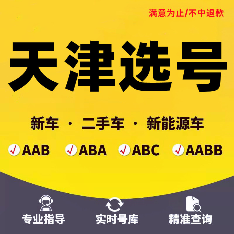 天津汽车自编车i牌自选车牌号新车选号码库新能源汽车牌照占用查