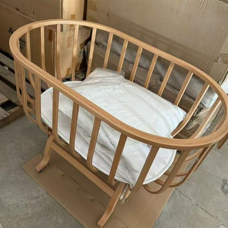 婴儿床实木拼接大床多功能可移动宝G宝小圆床0-6岁新生床摇篮