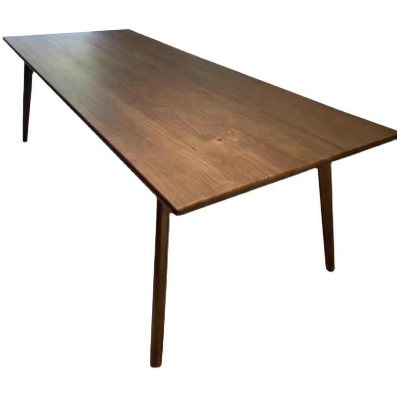 实木会议桌长桌简约现代长方形办公桌原木大餐桌长条桌工作台书桌