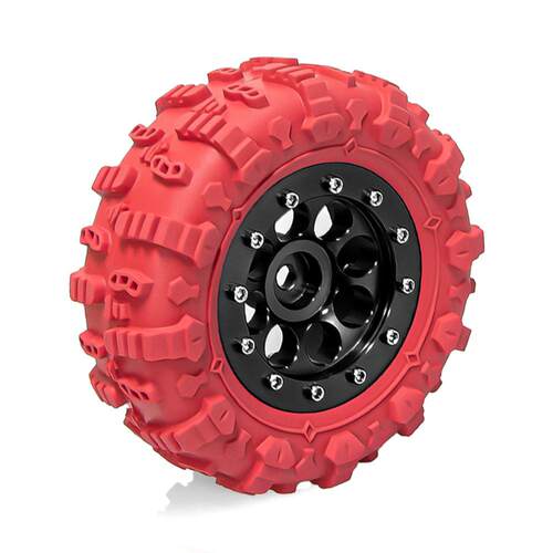 RC 1.45寸圆形轮毂JC胎皮红蓝1/18TRX4M1/24 SCX24 FMS Ascent-18