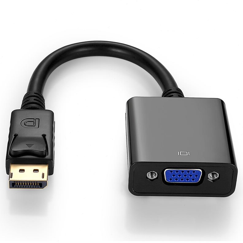 甄选三堡 Displayport转VGA 转接线 DP to VGA 可多屏显示 黑色