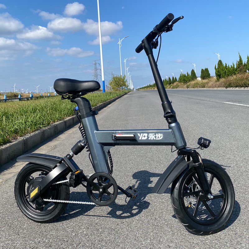 电动自行车代驾代步轻便孩子小y型迷你便携超轻带脚踏折叠车新国