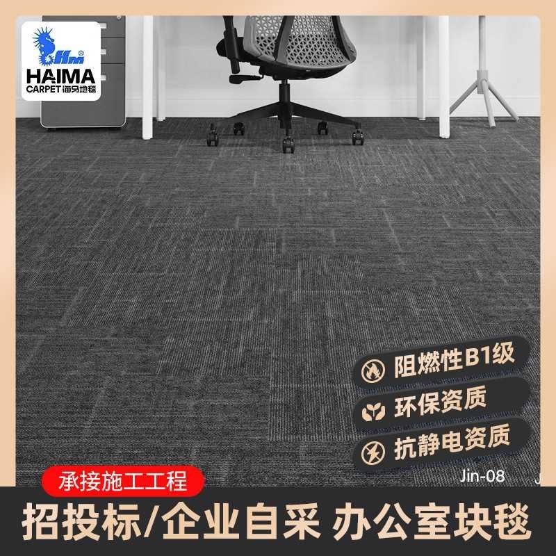 办公室地毯方块方形拼接阻燃尼龙地毯办公台球厅公司商用块毯