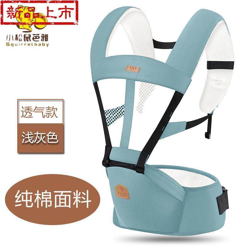 。婴儿NN7lfONn式背前带腰凳抱拆卸生夏天幼儿单新凳腰登背登腰部
