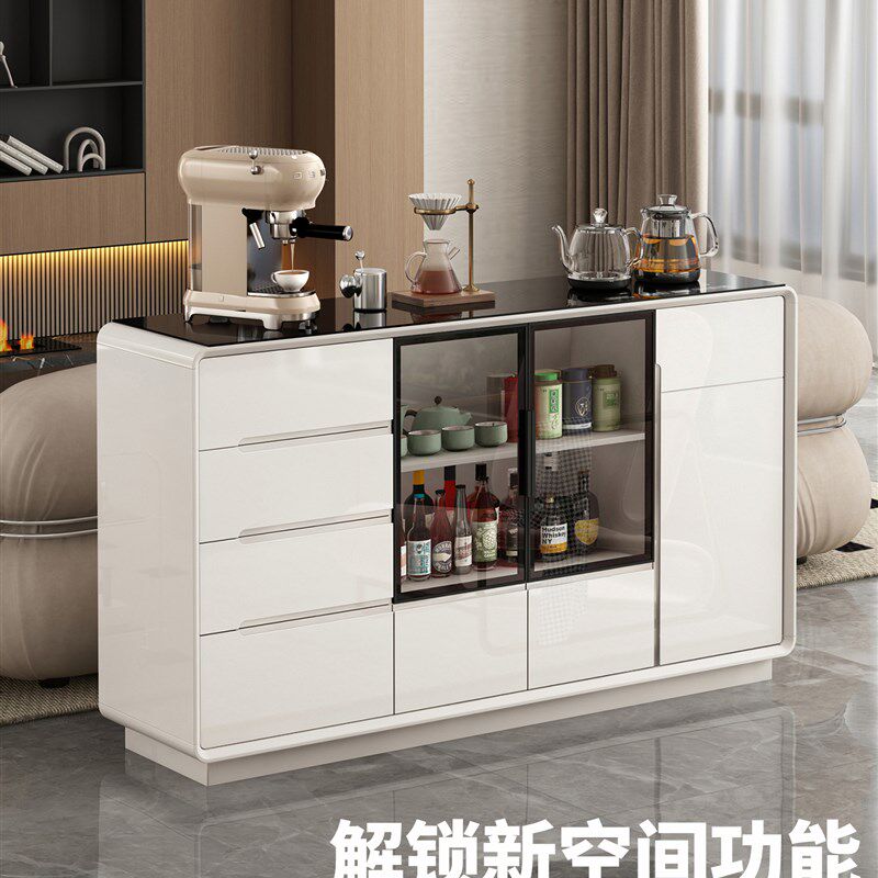 实木餐边柜茶吧机客厅水吧台靠墙z一体柜2025新款茶水柜置物柜边