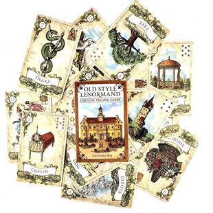 雷诺曼卡牌旧体利诺曼 Old Style Lenormand 旧式卡牌 英文复古风