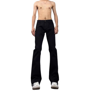 190加长裤子高个子男生潮牌牛仔裤195男超长款黑色显瘦微喇男裤