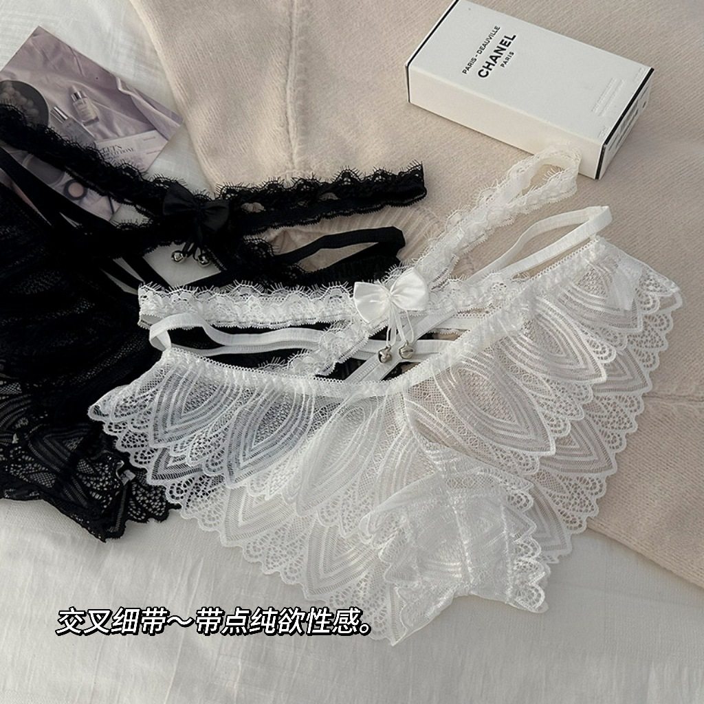 风性感蕾丝内裤女铃铛装饰交叉镂空痕蜜臀女士裤,女士内衣/男士内衣/家居服,女三角裤,淘宝优惠券,粉丝福利购,淘宝优惠卷