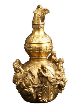 铜八仙葫芦 铜葫芦摆件铜器 家居客厅工艺品 八仙葫芦厂家直供