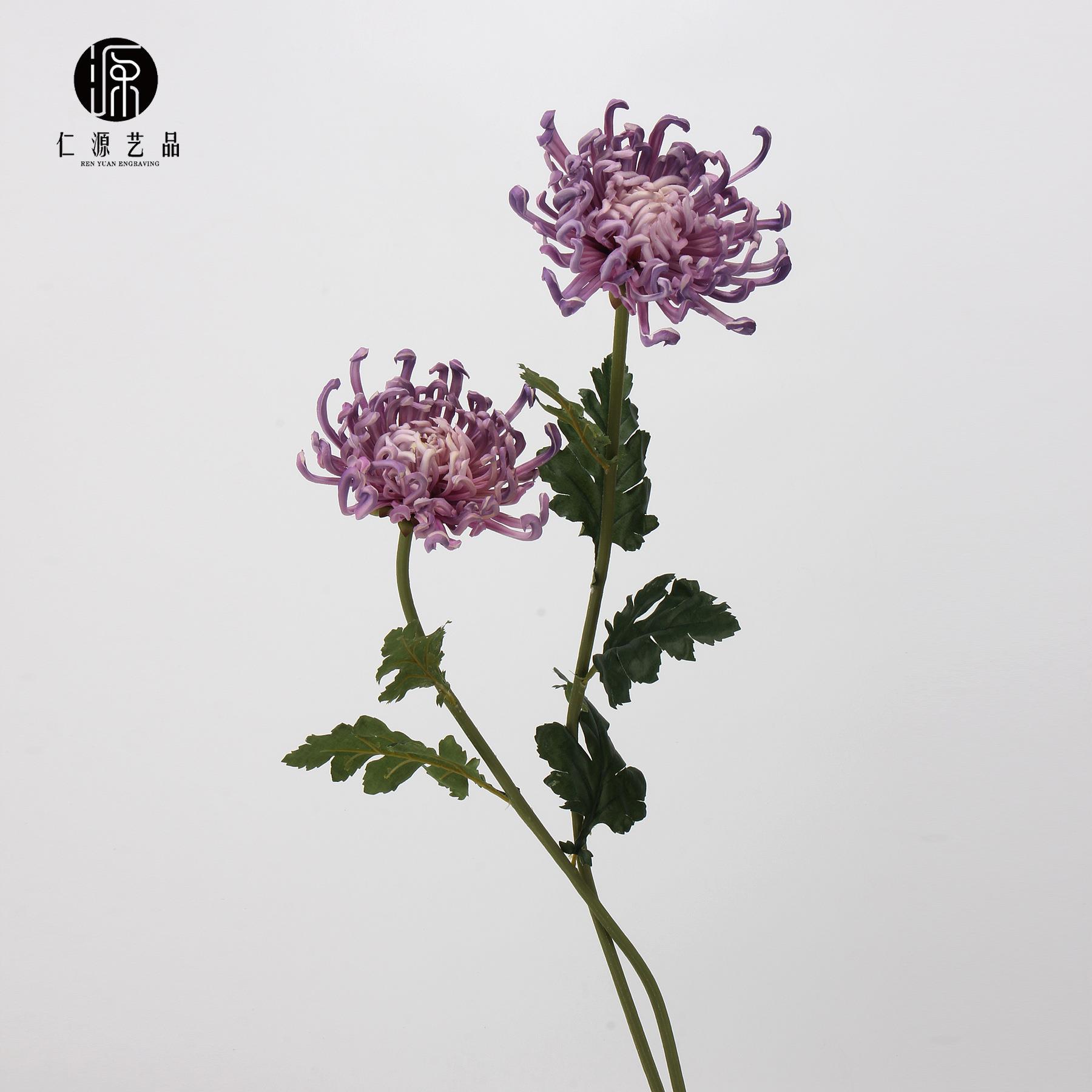 工厂直销 瑞云殿万寿菊PU手感菊花仿真花假花 年花家居婚庆装饰花