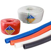 甄选PVC波纹管软管塑料阻燃穿电线保护管蛇皮管16 2532黑白色1