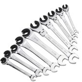 甄选开口棘轮快速扳手双向开口梅花两用活动油管扳手五金工具快速