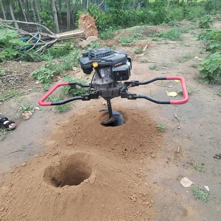 倒挡钻孔打洞机山坡地小蜜蜂螺旋钻大功率护栏桩打桩灌注桩栽杆