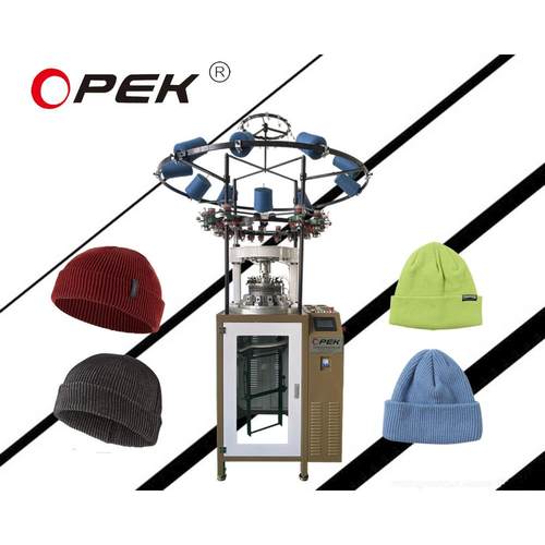 Knittingmachine针织帽子机高速罗纹帽子机小圆机织机