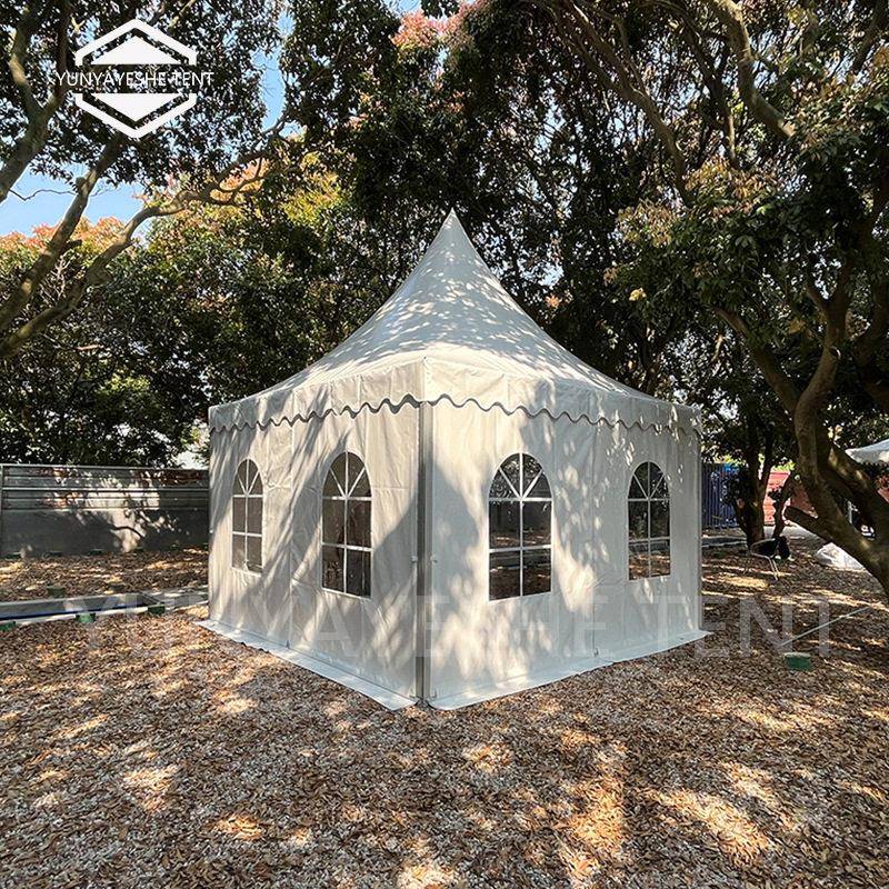 pagodatent出售铝合金尖顶帐篷塔篷房框架结构易组装可循环