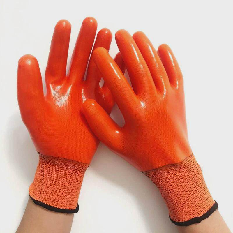 劳动带胶皮橡胶手套手套男工地干活浸胶加厚耐磨防滑防水透气新款