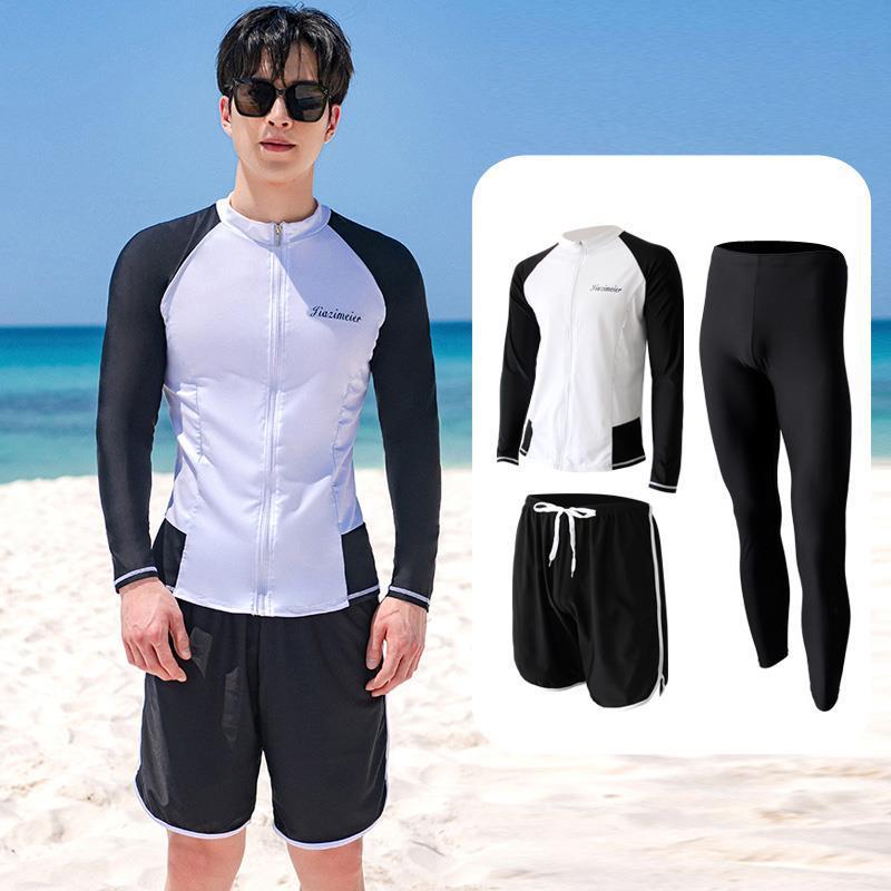 女秋款泳衣成人分体保守显瘦遮肚潜水服休闲冲浪长袖长裤速0830b