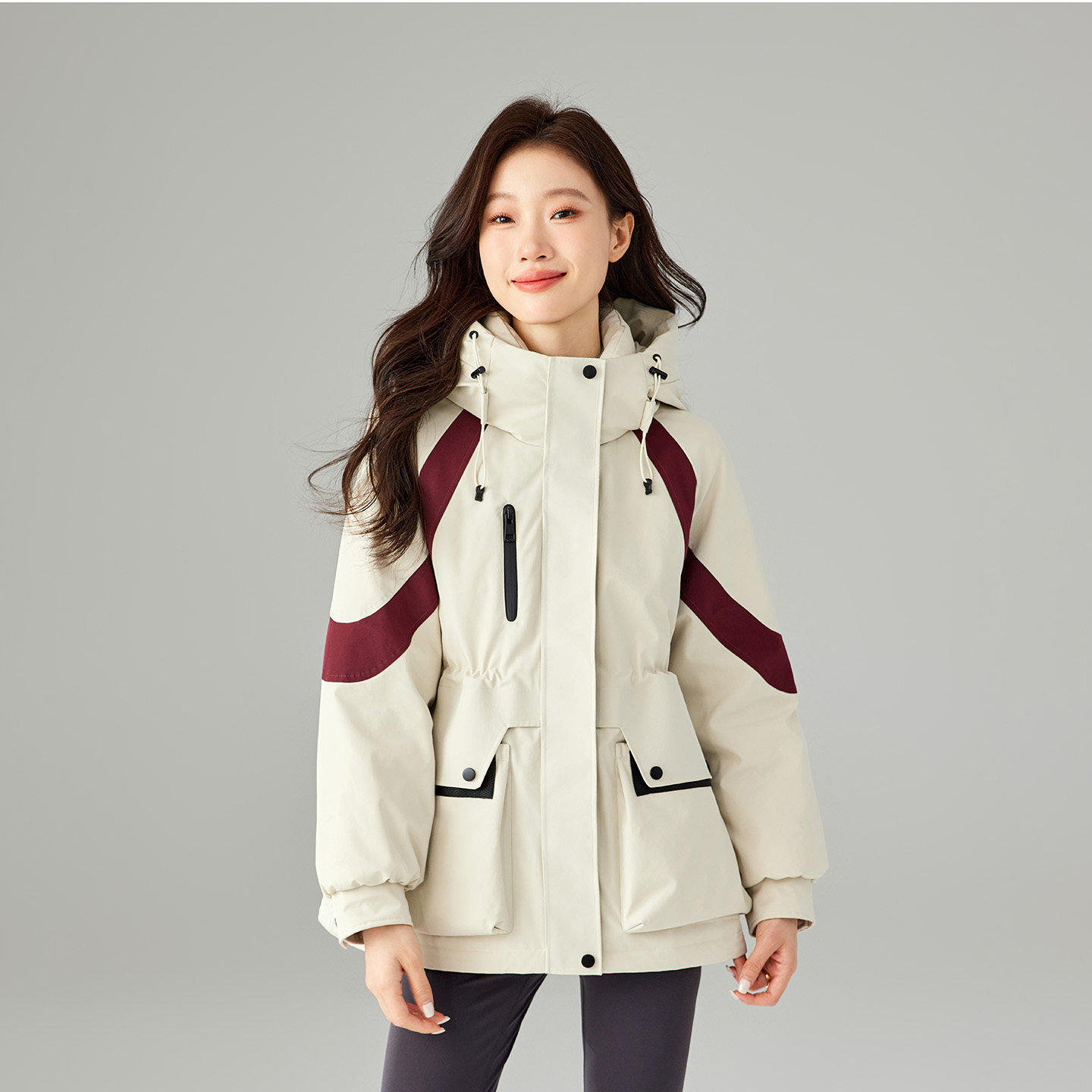 鸭鸭90绒羽绒服女款2025秋冬新款