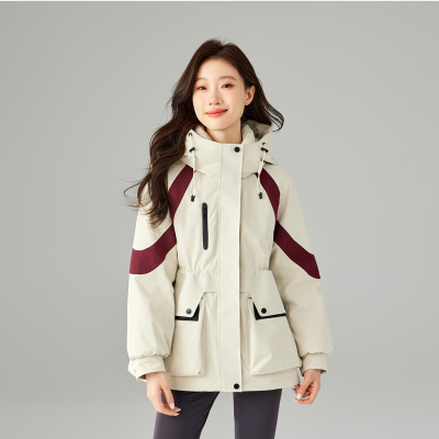 鸭鸭90绒羽绒服女款2025秋冬新款