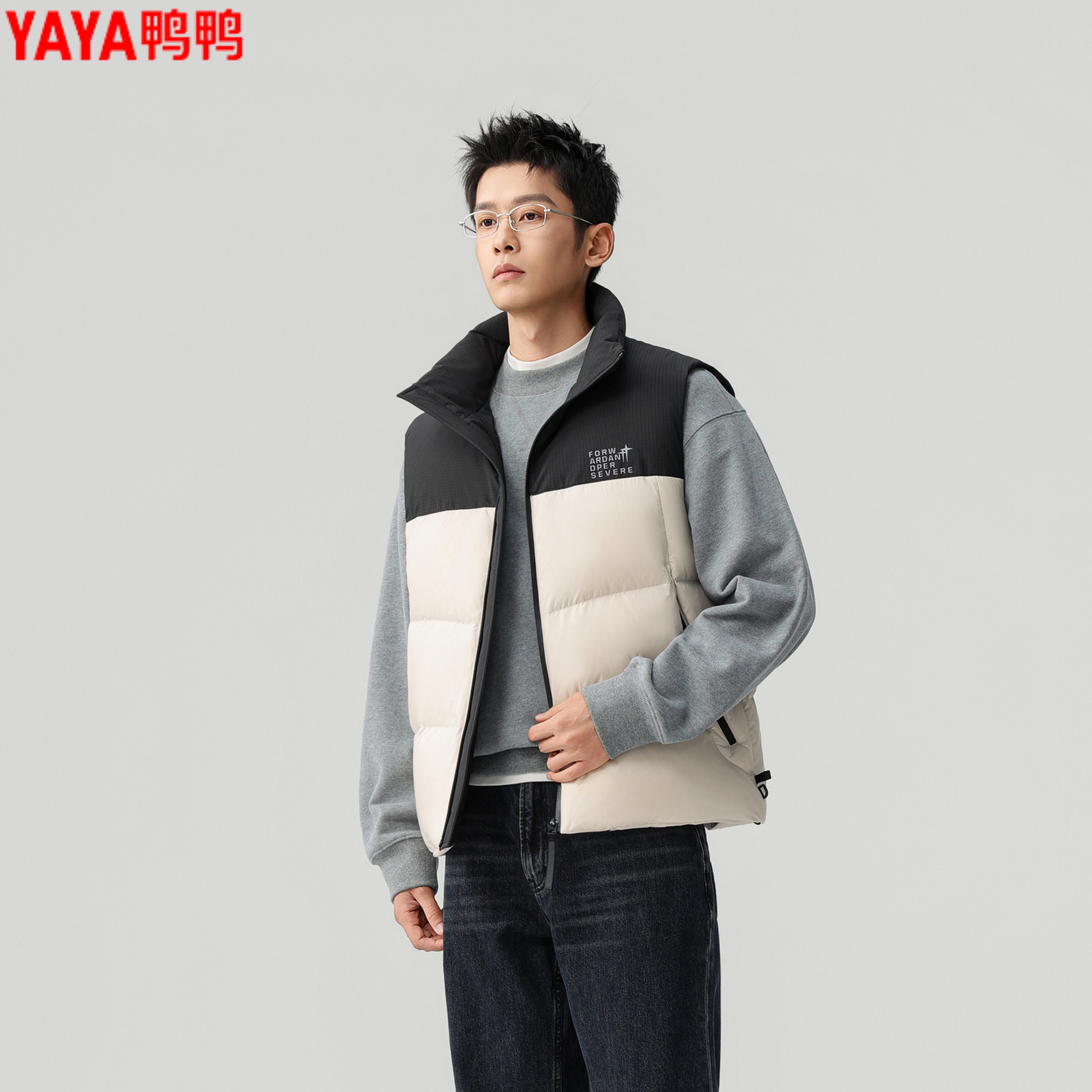 短款鸭鸭拼接2025年冬季新品时尚