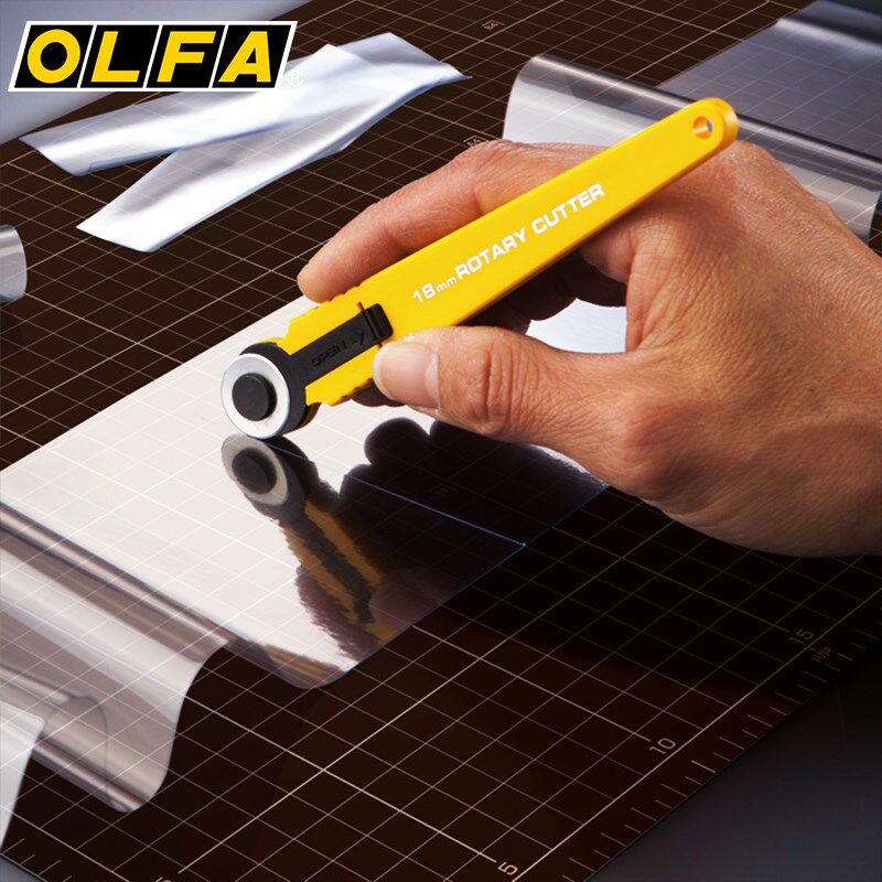 日本OLFA圆滚刀旋转式滚轮刀RTY-4裁胶片刀切割刀18MM直径PRB18-2