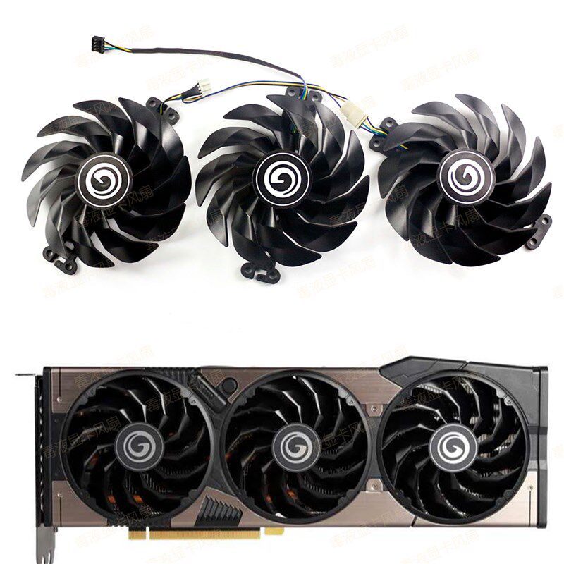 影驰RTX 3060TI 3070 3070ti 3080 3080ti 3090黑将显卡散热风扇