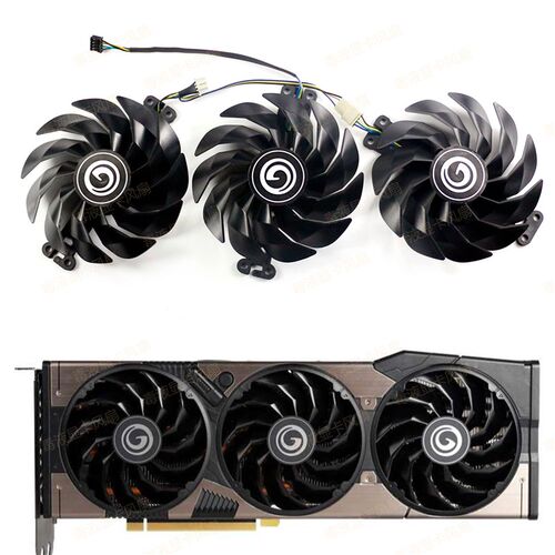 影驰RTX 3060TI 3070 3070ti 3080 3080ti 3090黑将显卡散热风扇