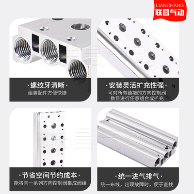 4V310-10电磁阀底座TG2531-10连接汇流板300M2F3F4F5F6F7F8F9F10F