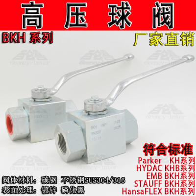 西德福STAUFF标准KHB-G2  NPT BSP BSPT 内牙手动高压球阀