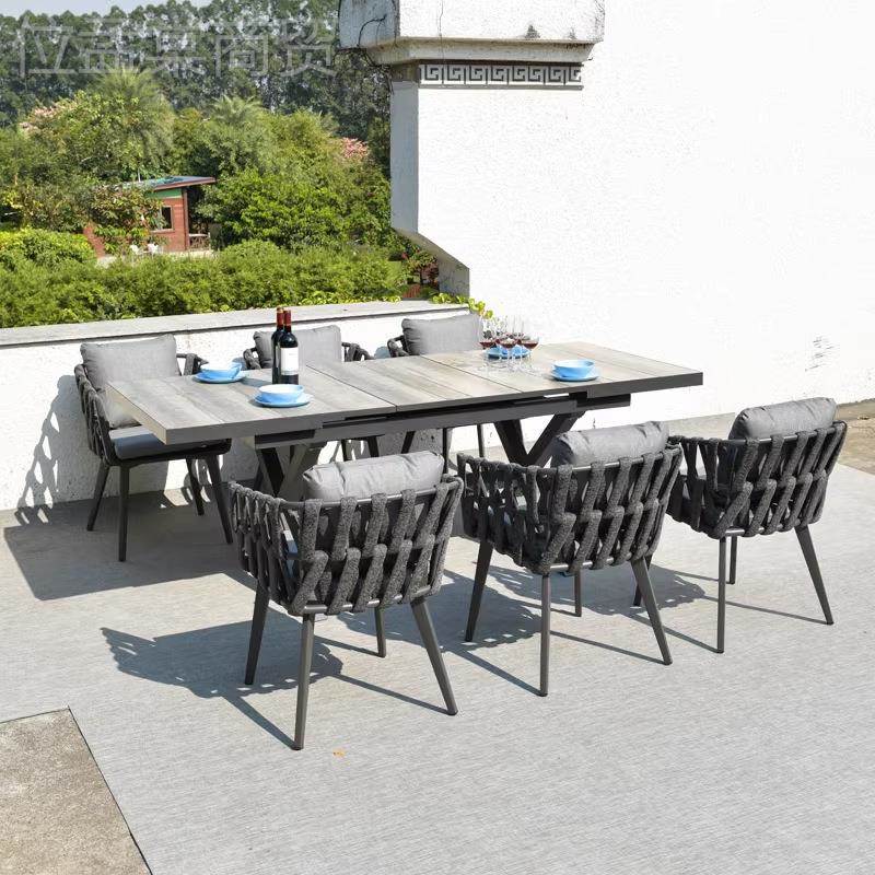 户SP-OC226外休院闲桌酒店民宿露天制花园阳台庭室椅外铝防晒编绳