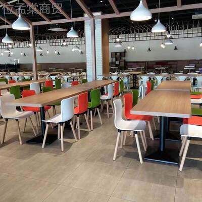餐饮店桌椅工厂公员司工学生饭堂四人位校食餐堂桌椅学CS396组合