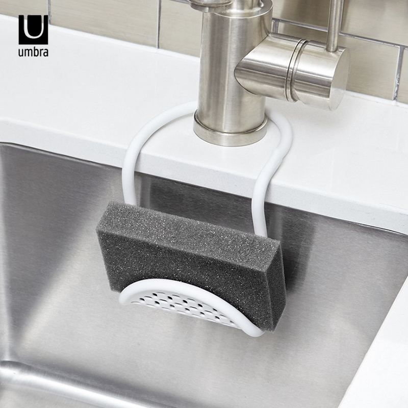 umbra 水槽挂篮抹布沥水篮洗碗刷海绵百洁布置物收纳架厨房置物架