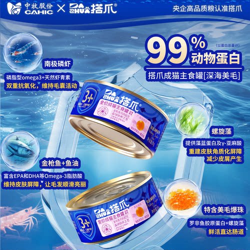 搭爪全价成猫罐头美毛湿粮主食