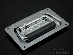 工业弹簧折叠拉手提手 电柜工具箱拉手把手方型 箱包拉手铝箱配件