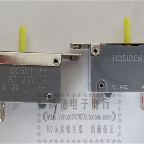 进口日本星电HOSIDEN BC501 AC125V 8A拉复电流过载保护开关