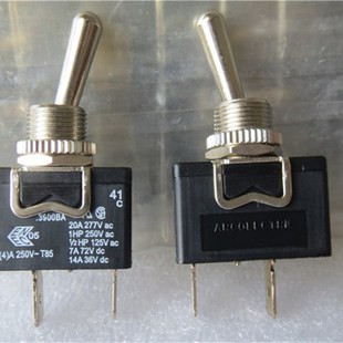 进口英国ARCOLECTRIC 3900BA钮子开关2脚2档摇头摇臂电源开关20A