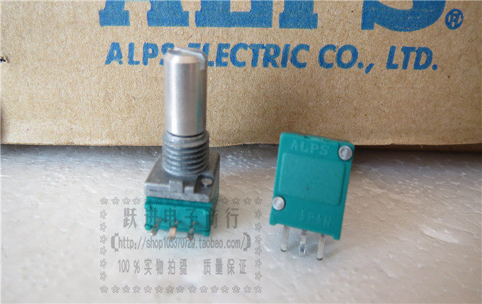 9011 进口日本ALPS 09型A103 A10K单联电位器 圆柄 柄长15MM