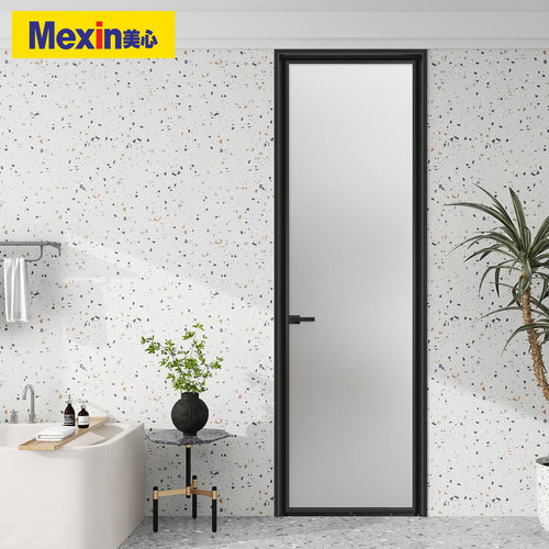 美心门双层玻璃厨卫铝合金门定制