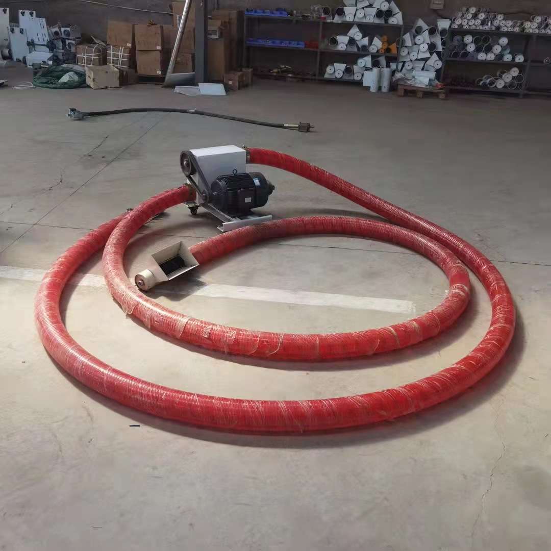 中驱动弹簧蛟龙输送机加厚牛筋软管吸粮机双管双向抽料机价格