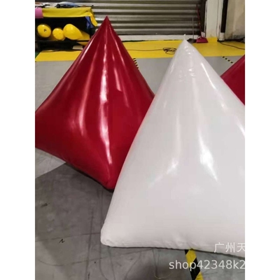 充气水上三角浮标浮筒圆柱浮管浮体靶海上安全警示漂浮物闭气模型