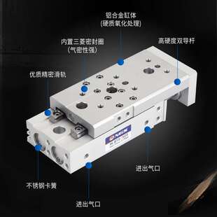 气动双轴滑台气缸带高精密直线导轨HLQ16X20S HLS